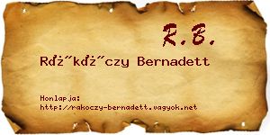 Rákóczy Bernadett névjegykártya
